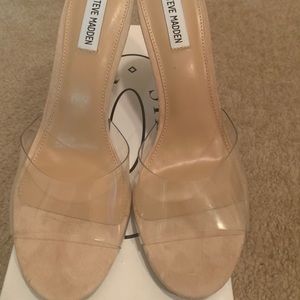 Steve Madden clear heels